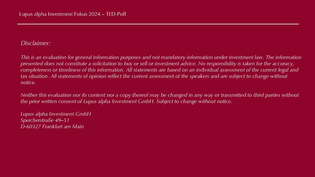 TED Results -Lupus alpha Investment Fokus 2024 Eng Seite 13